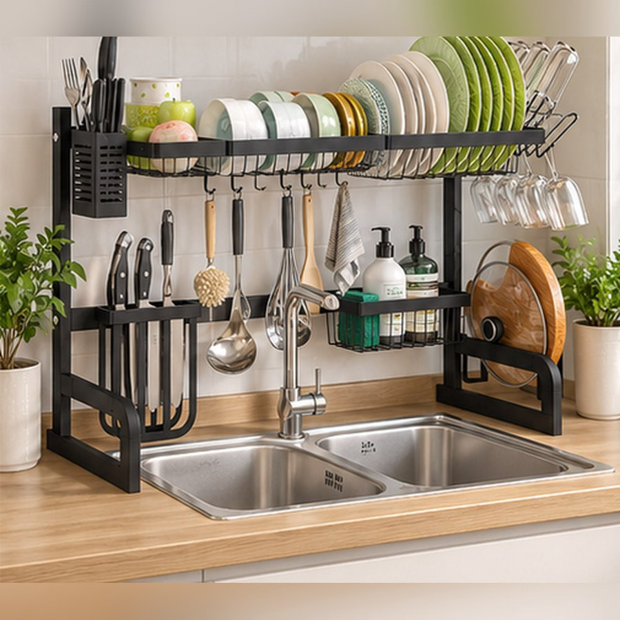 Cutting board holder on the side of the shelf