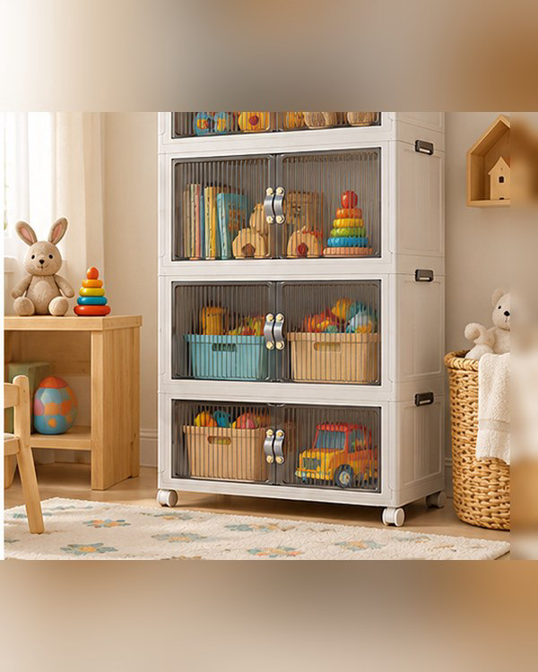 The cupboard is in the room